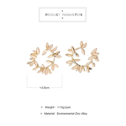Brass Floral Wreathe Earrings