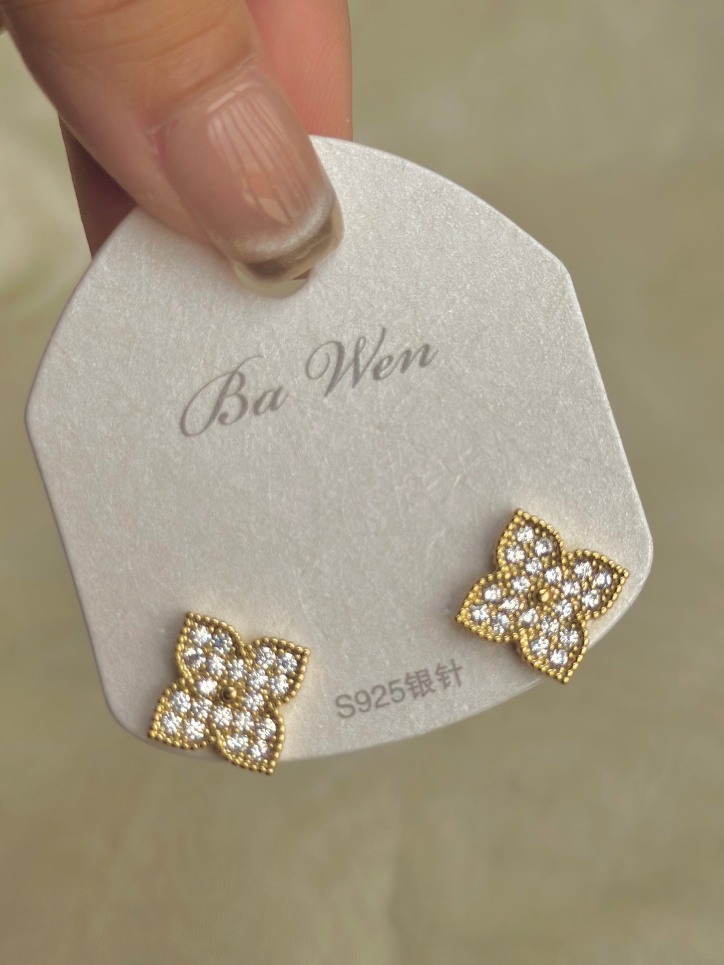 Flower & Clover Stud Earrings