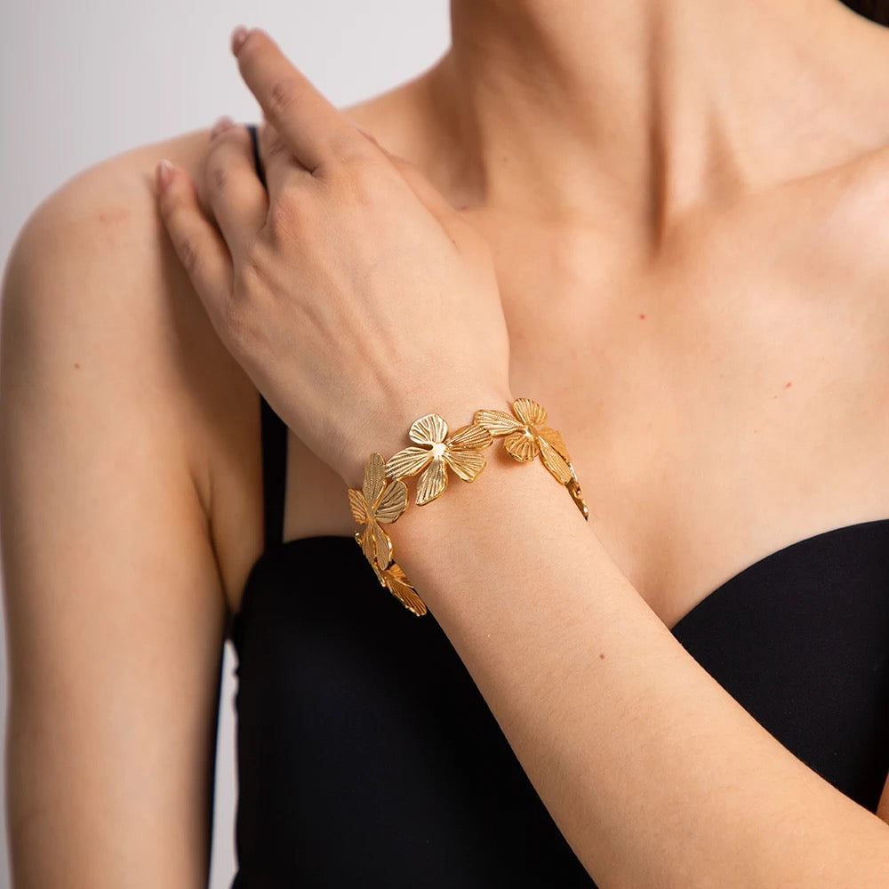 Flower Knows Adjustable Gold Kadas- 3 Designs