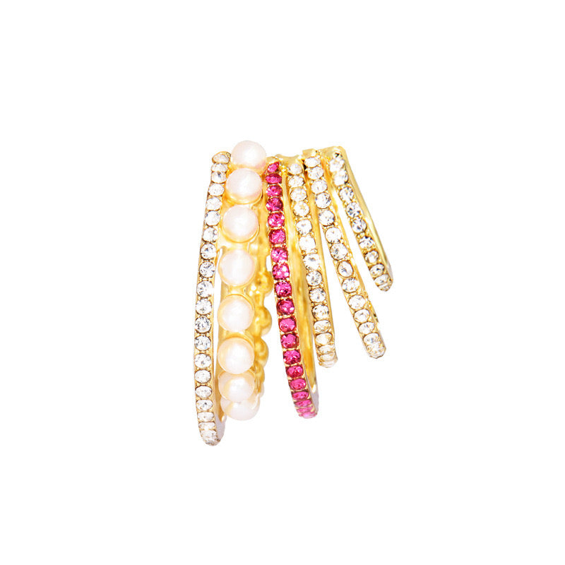 Pearl Luxe Stack Big Earcuffs-2 Colors