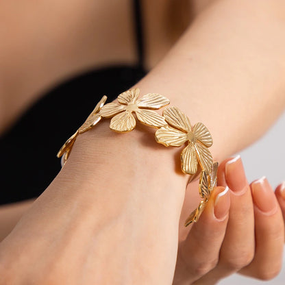 Flower Knows Adjustable Gold Kadas- 3 Designs