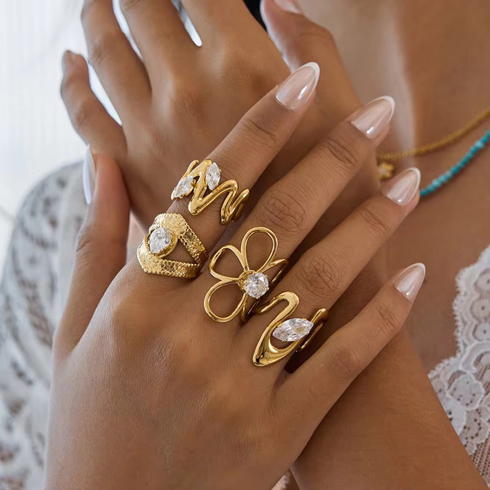 Molten Solitaire Series Rings