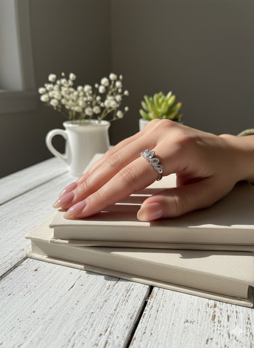Flat Crown Ring-Silver