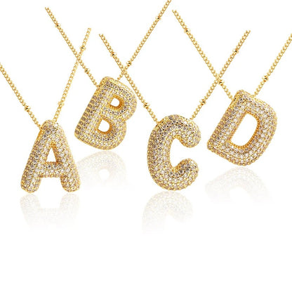 Studded Balloon Alphabets Necklace
