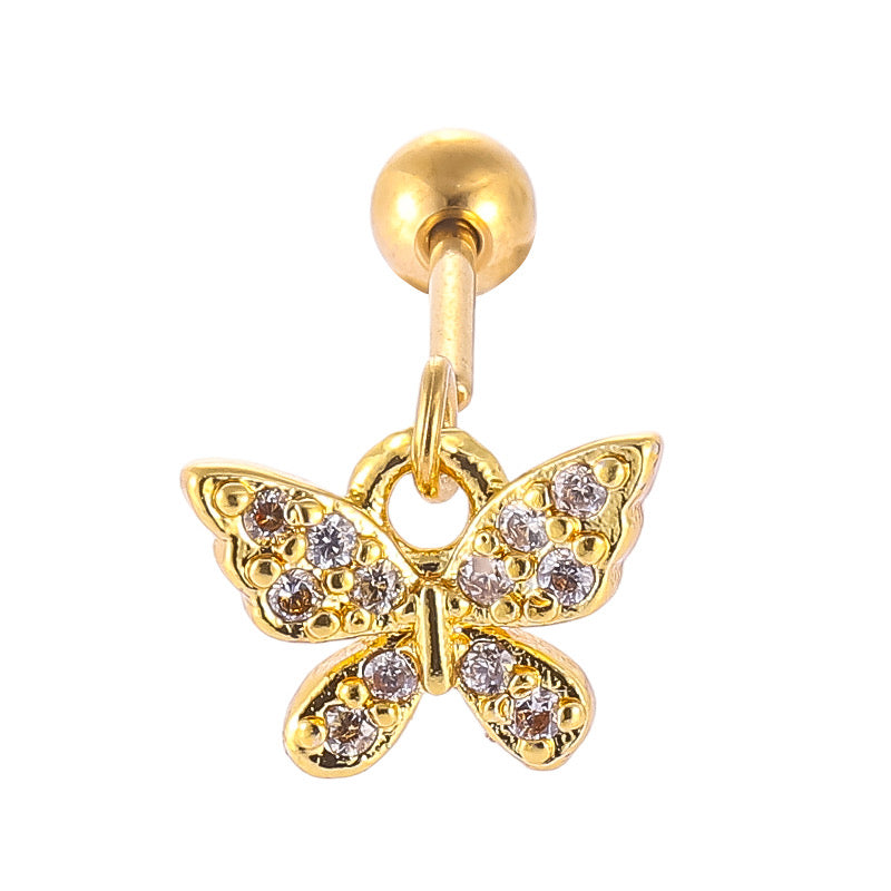 Helix Flat Back Earring-Gold & Silver Options (Single pc)