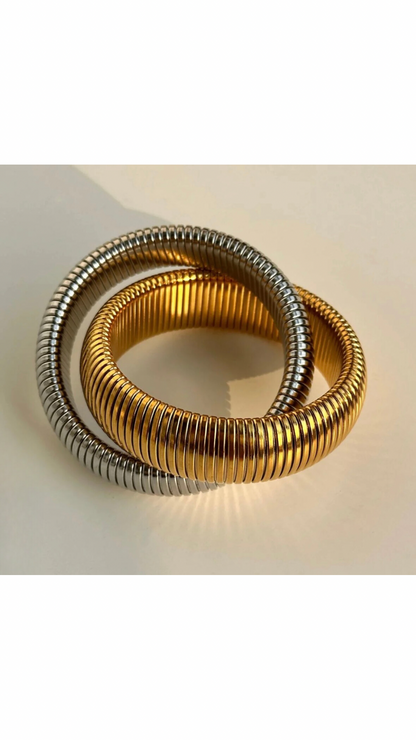 Double Cobra Intertwined Bracelet