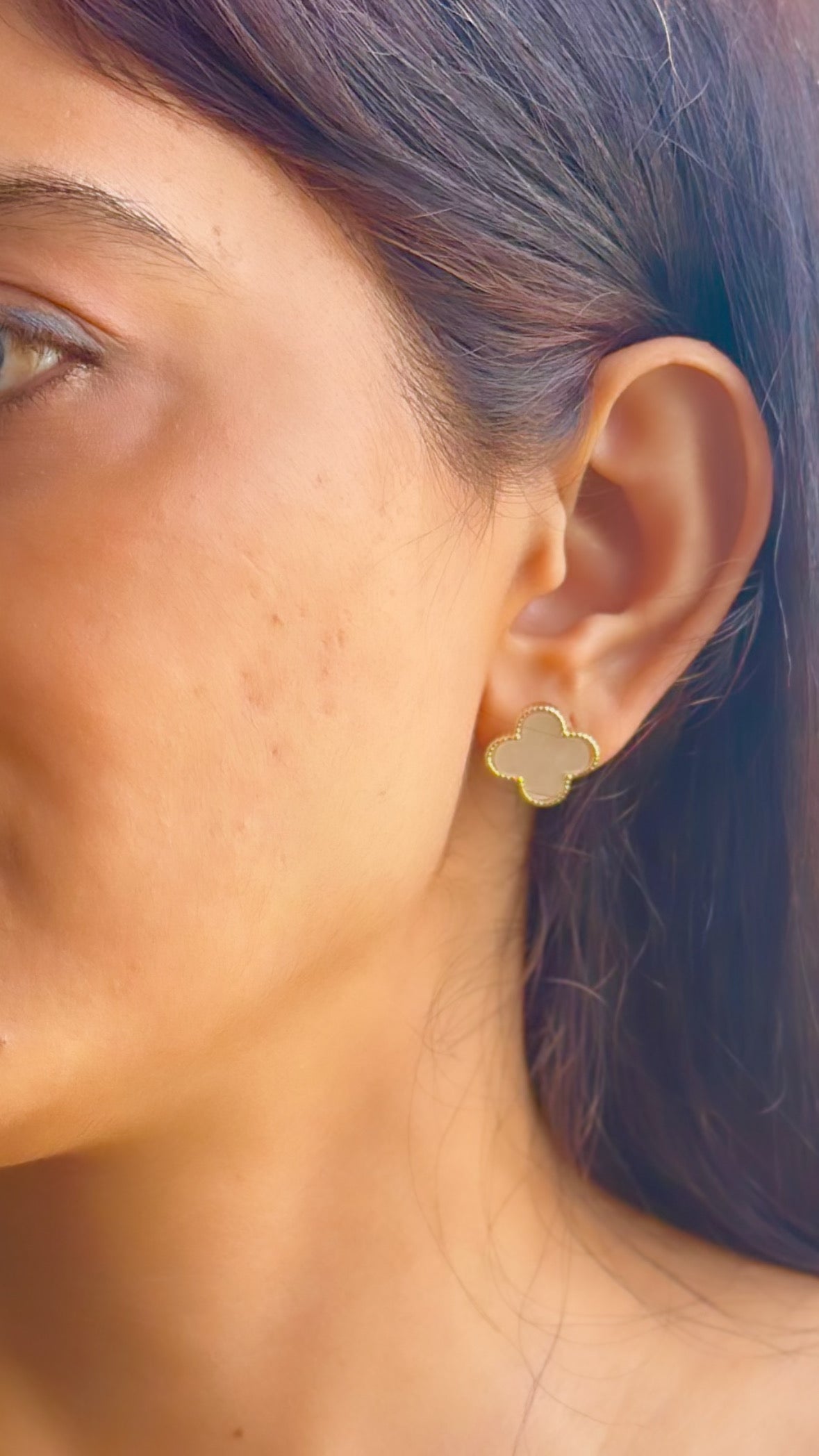Flower & Clover Stud Earrings