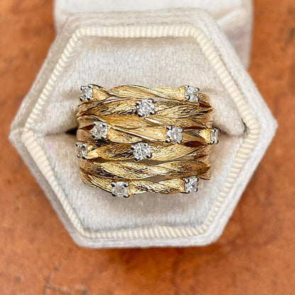 Wineyard Studded Statement Ring-Gold