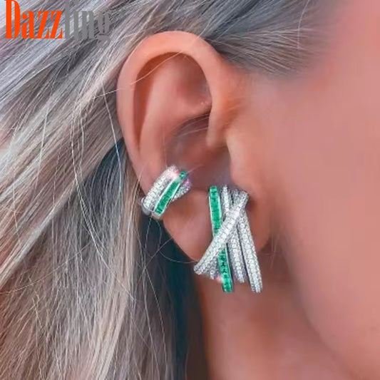 Luxe Eternity Wrap Earrings and Cuffe Set