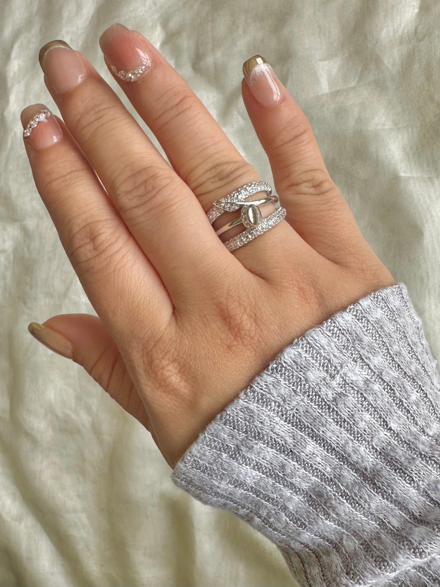 Silver Statement Nail Ring