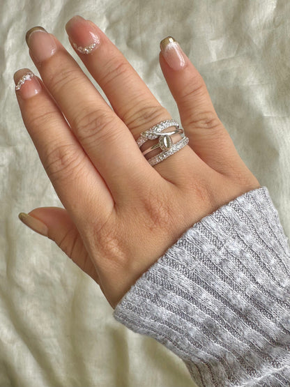 Silver Statement Nail Ring