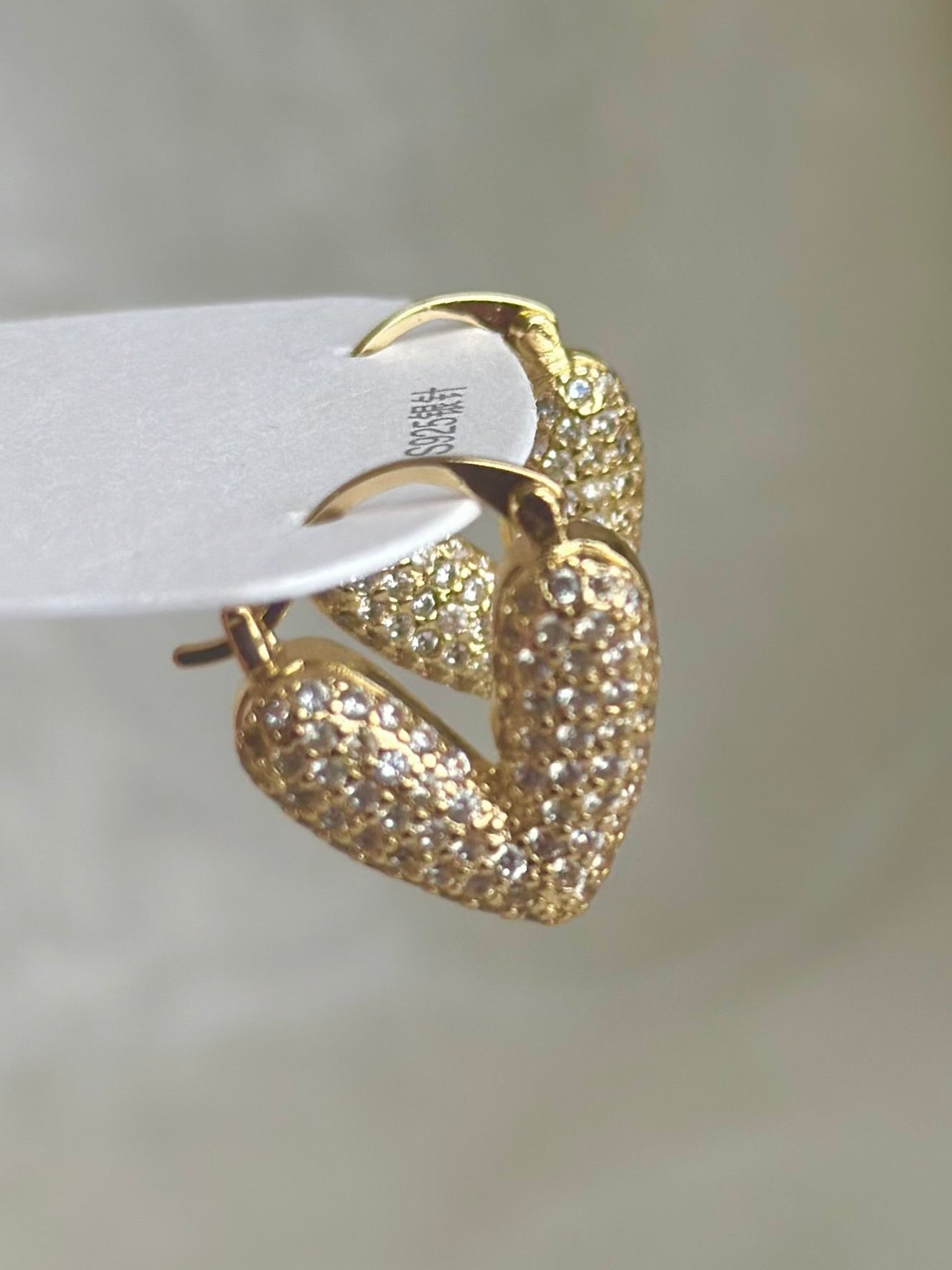 Studded Heart Bali Earrings