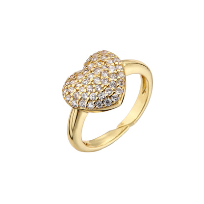 Heart Studded Ring - 5 colors