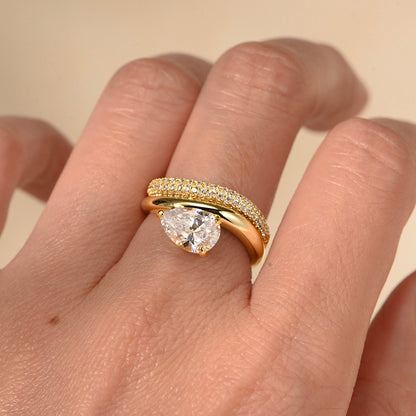 Classic Wave Stacked Diamond Bands-3 Variants