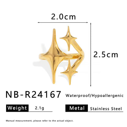 Triple Star Ring-Gold
