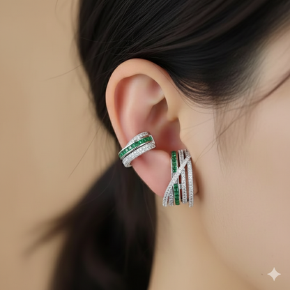 Luxe Eternity Wrap Earrings and Cuffe Set