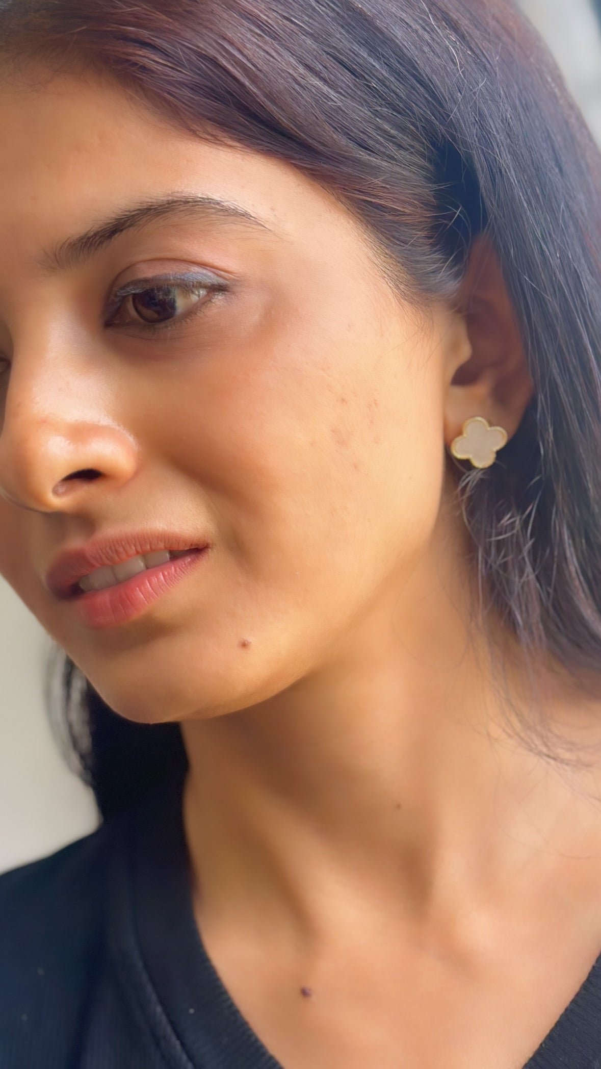 Flower & Clover Stud Earrings