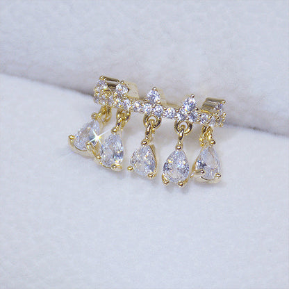 Sparkling Drip Ear Cuff-Single Pc