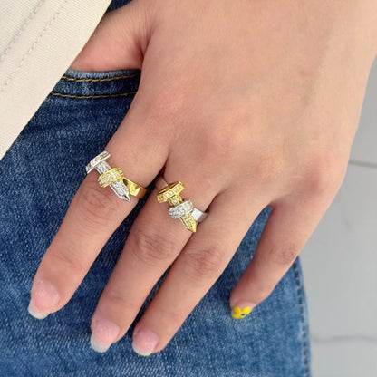 4D Studded Nail Ring
