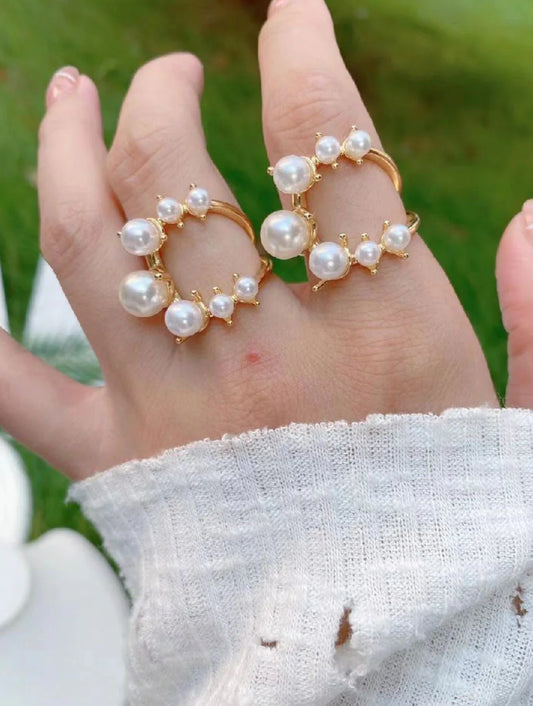 Pearl Cluster Statement Ring- 2 Styles