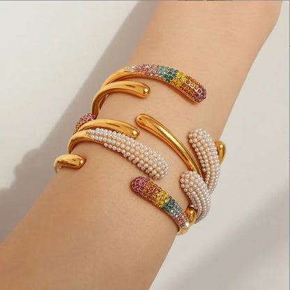 Coma Studded Kada- Gold