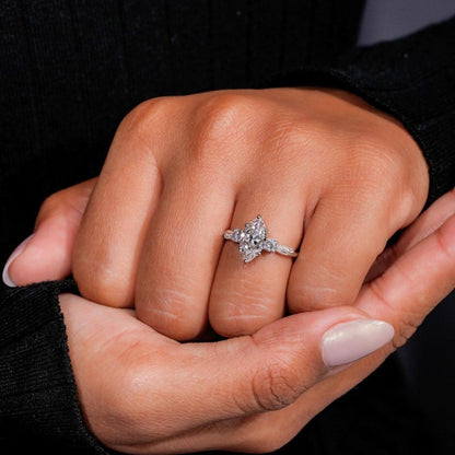 3 Solitaire Silver Ring