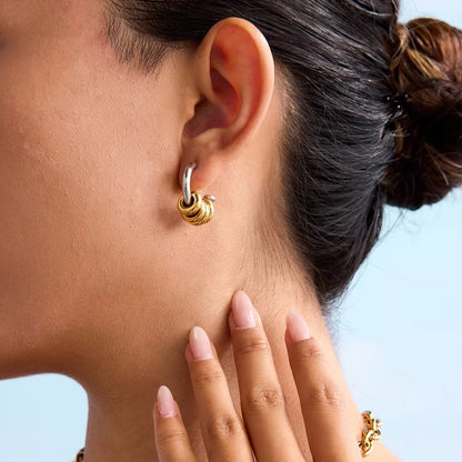 Ringed Mini SS Hoop Studs