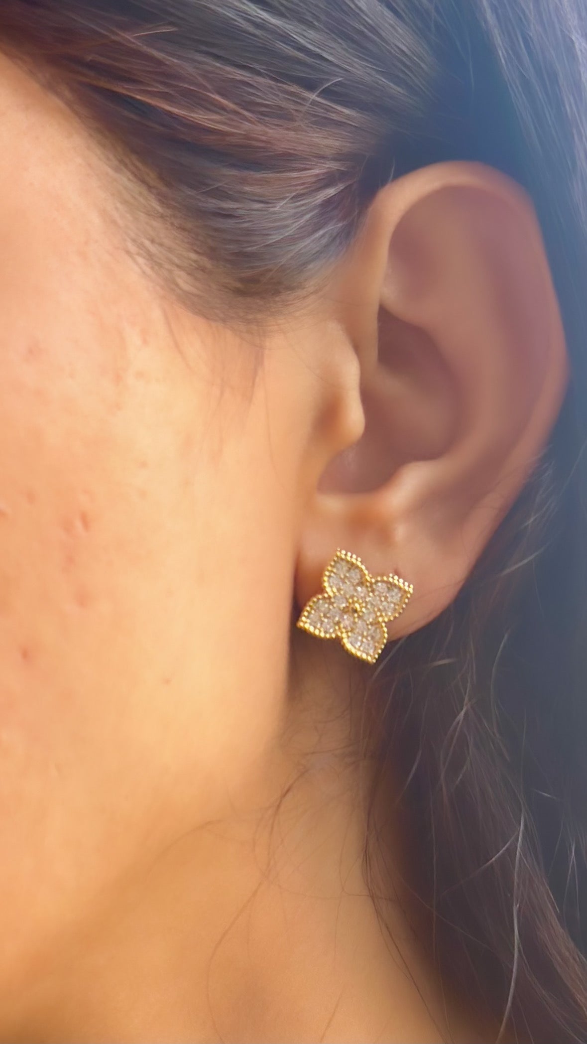 Flower & Clover Stud Earrings