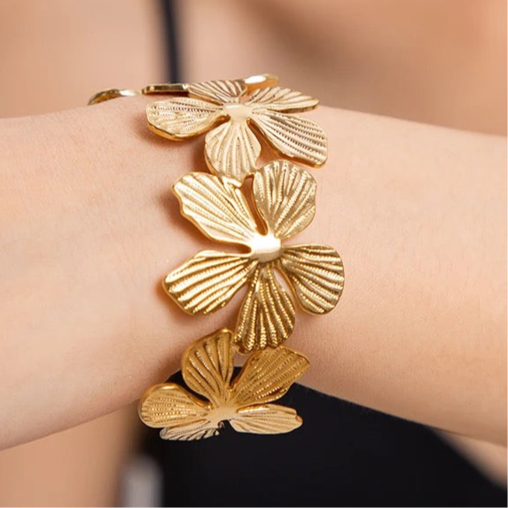 Flower Knows Adjustable Gold Kadas- 3 Designs