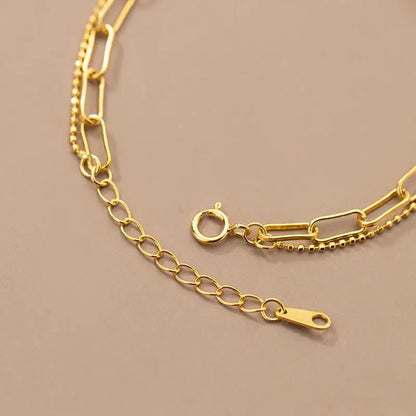 Double Layered SS Chain Bracelet