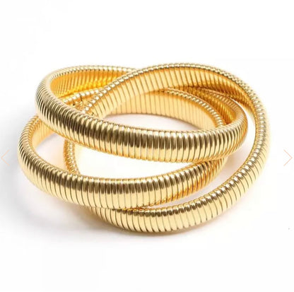 Gold Cobra Bracelet-10mm