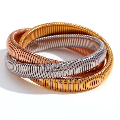 Triple Cobra Intertwined Bracelet
