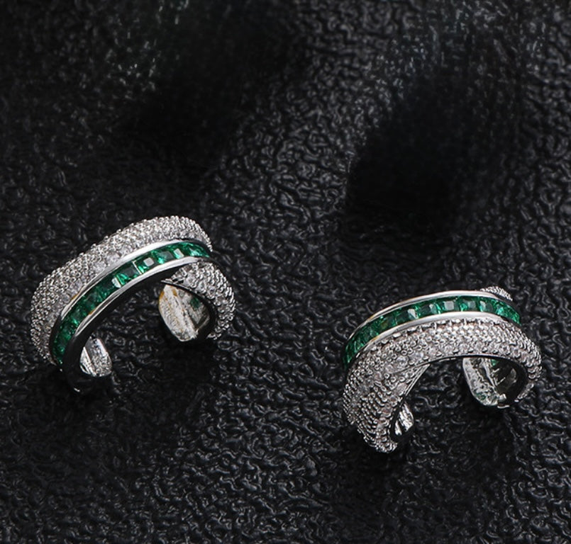 Luxe Eternity Wrap Earrings and Cuffe Set