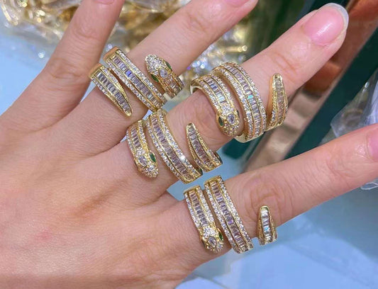 Chunky Snake Eternity Ring