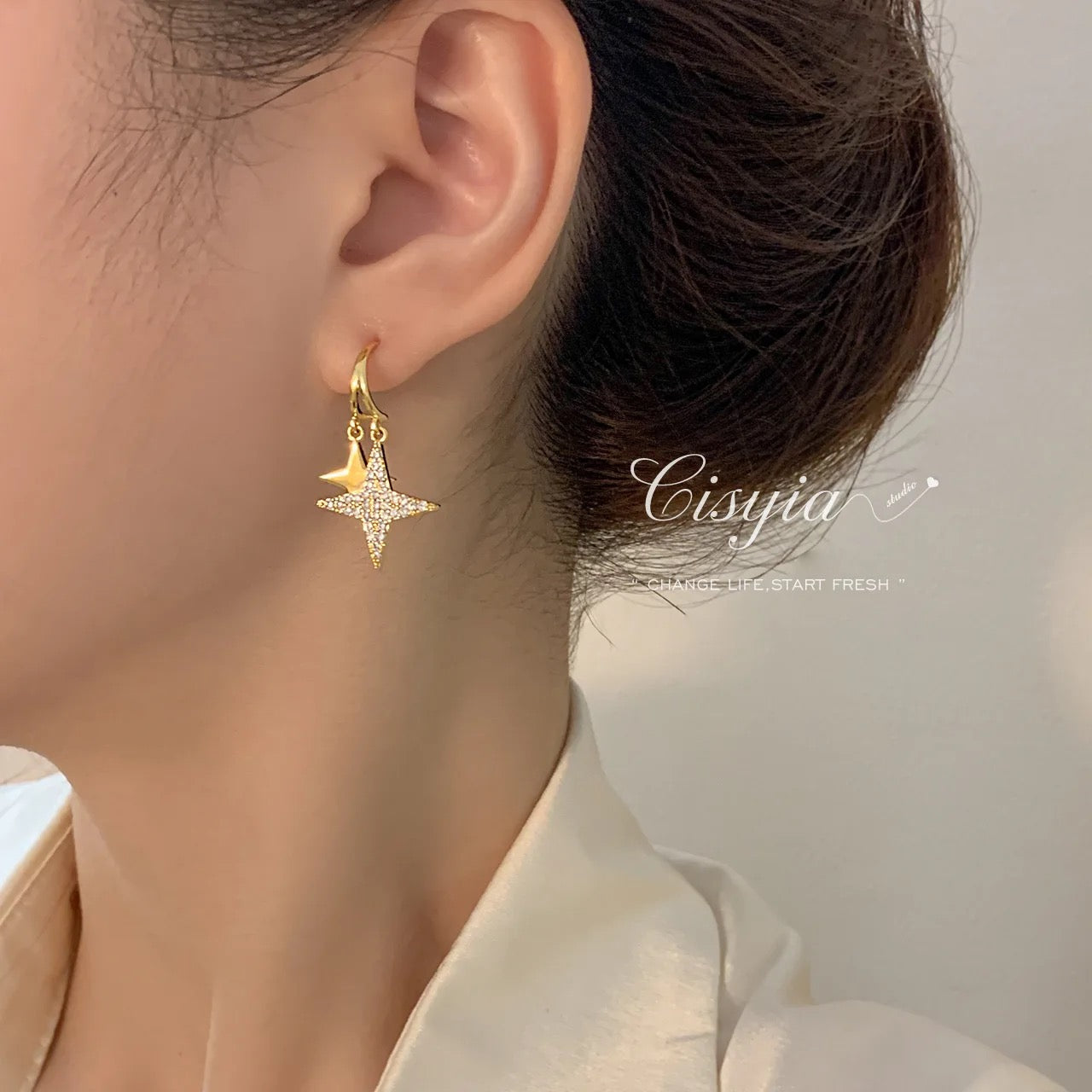 Constellation Star Dangler Earrings
