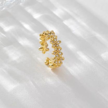 Floral Wreath Ring-Gold and Silver