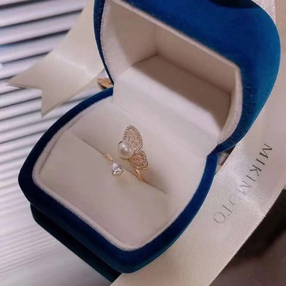 Studded Butterfly Rings