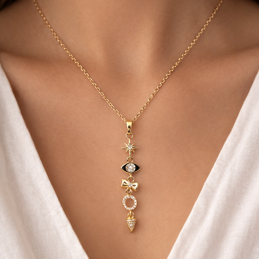 Starlit Guardian Necklace-Gold