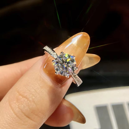 Pinched Solitaire Ring-Silver
