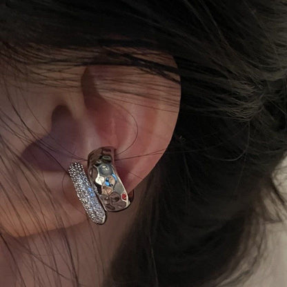 Hammered Layered Stacking Ear Cuffs-2 Colors