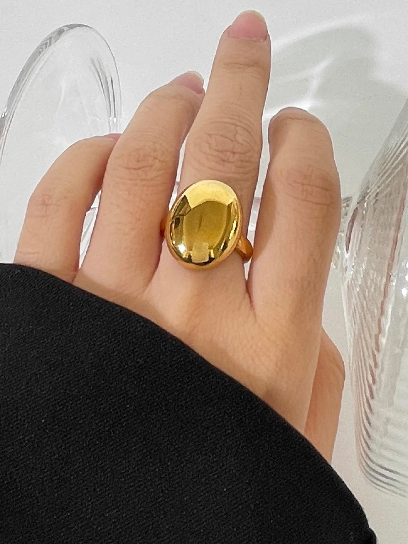 Oval Chunky SS Ring