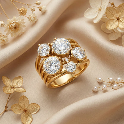 Heirloom Bloom Solitaire Ring-Gold