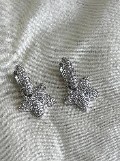 Bling Star 2in 1 Earrings-Gold