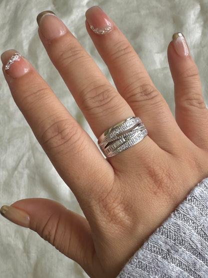 Silver Layered Ring