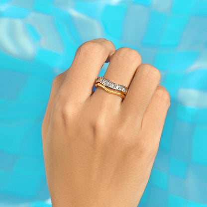 Layered Wave Ring-Gold