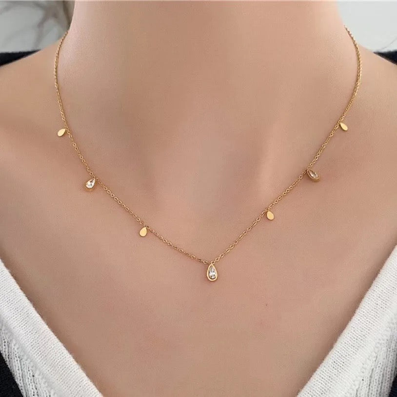 Petite White Stone Necklace