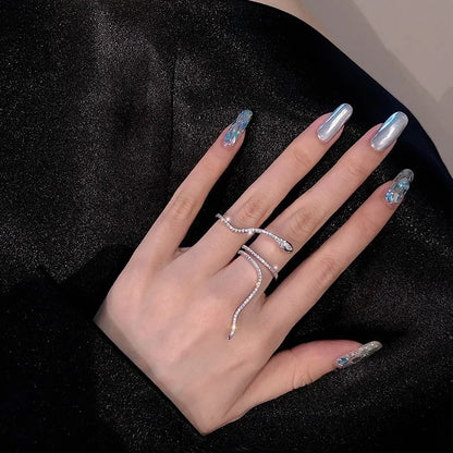 Slithering Snake 2 Finger Ring-2 Colors
