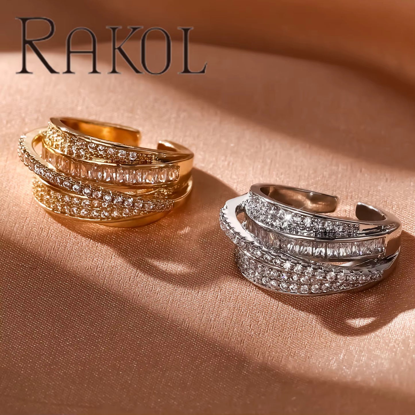 Rakol Layered Ring-Silver & Gold