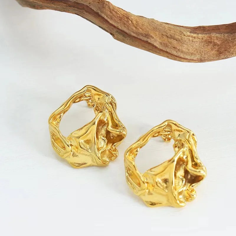 Uneven Circular Earrings