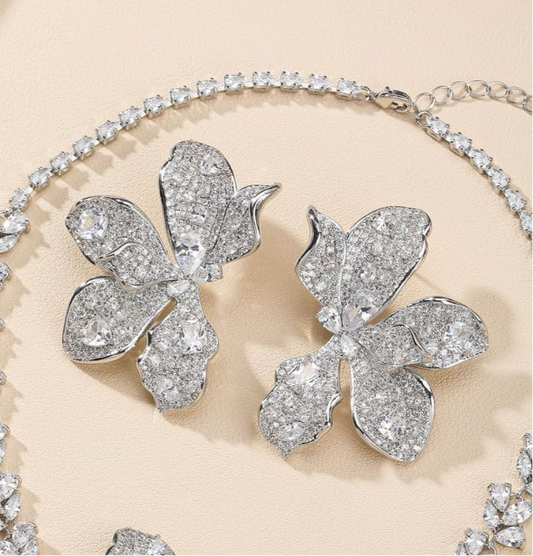Ultimate Diamond Orchid Earrings